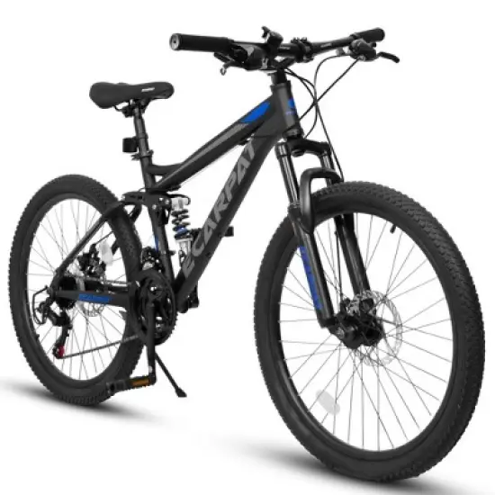 Zeus & Ruta 27.5" Full Suspension Mountain Bike with 21-Speed Shifter, Dual Shock Absorbers, Mechanical Disc Brakes image {7}