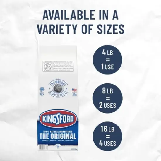 Kingsford 16lb Charcoal Briquettes: Quick Lighting, USA-Made, Outdoor Grilling Fuel image {5}