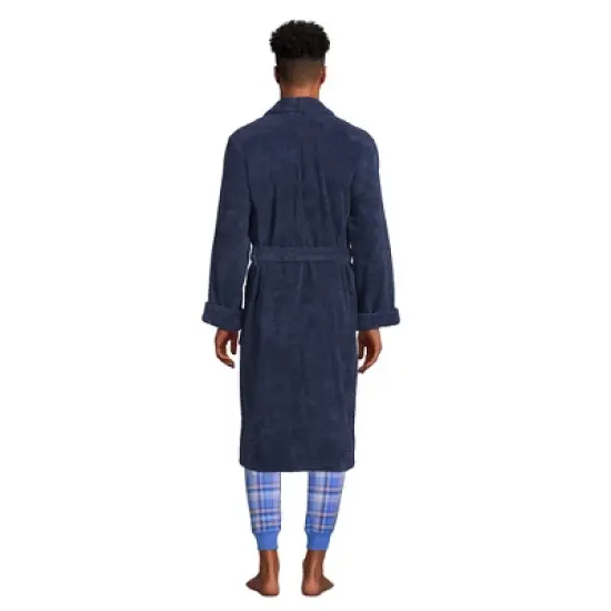 Lands' End Men's Calf Length Turkish Terry Robe image {1}