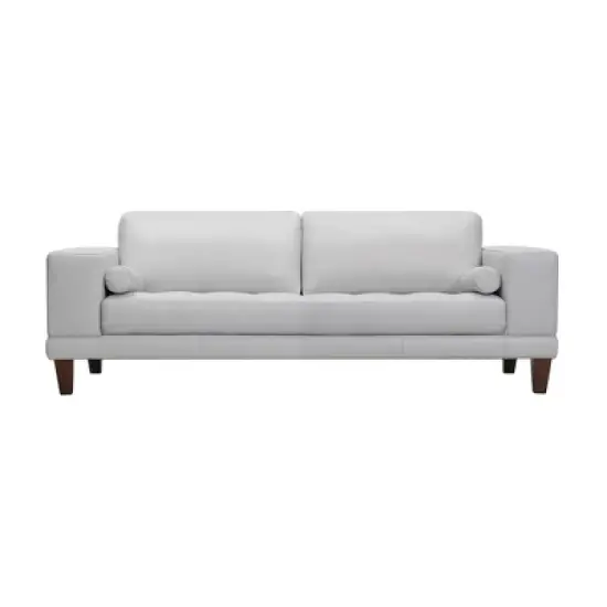 Wynne Genuine Leather Sofa Dove Gray - Armen Living image {1}