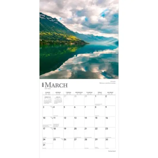 Browntrout 2024 Wall Calendar 12"x12" Switzerland image {2}