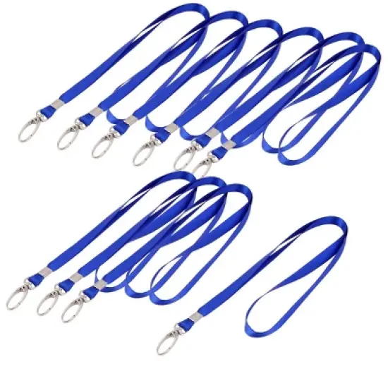 Unique Bargains ID Name Badge Holder Metal Swivel Clip Neck Strap Lanyard Blue 10 Pcs image {5}