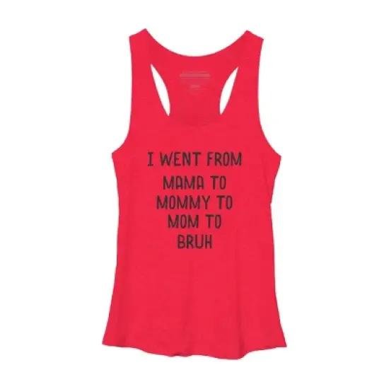 Women's Design By Humans Went From Mama to Bruh Text By NikkiArtworks Racerback Tank Top image {4}