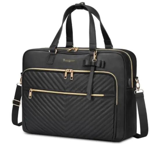 Laptop Bag for Women, Large Convertible Quilted Briefcase Backpack with USB Port, Waterproof Leather Work Tote Bags, image {8}