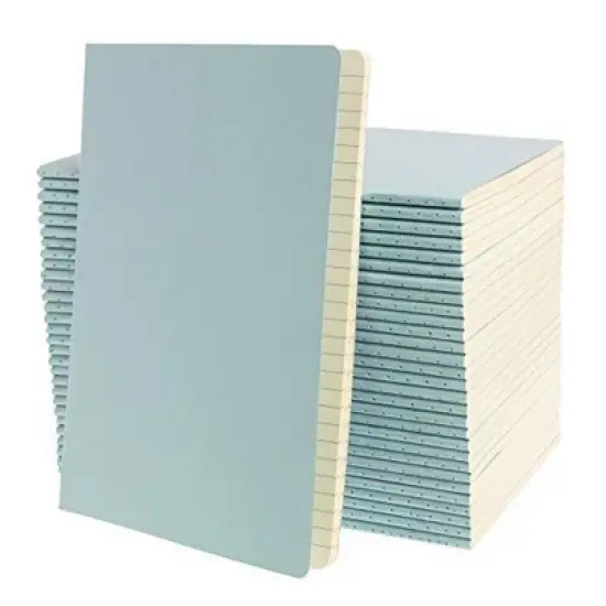 Paper Junkie A5 Lined Notebooks with Softcover - College Ruled Notebook - 92 pages, 5.5" x 8.3" (Light Blue, 30 pack) image {8}