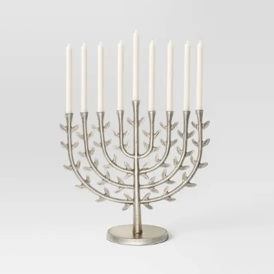Tree of Life Menorah Silver - Threshold&trade; image {2}
