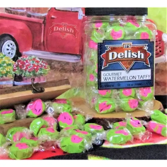 Watermelon Taffy Chews by It's Delish, &ndash; 18 Oz Jumbo Container image {4}