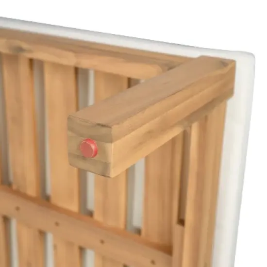 Christopher Knight Home Paolo Outdoor Adjustable Acacia Wood Chaise Lounge with Cushion (Set of 2) image {8}