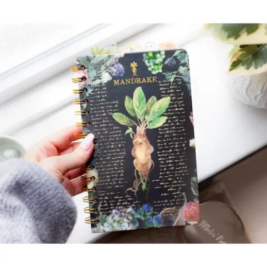 Silver Buffalo Harry Potter Mandrake Floral 5-Tab Spiral Notebook Journal image {4}