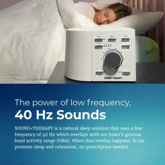 Adaptive Sound Technologies SOUND & THERAPY - Supports Relaxation & Deep Sleep - Features Gamma Light Therapy, Fan Masking Mode & Therapy Length Timer image {2}