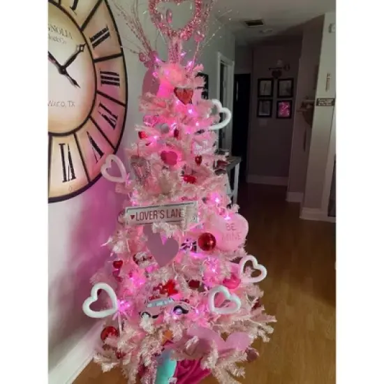 Northlight 50ct LED Mini String Lights Pink - 16.25' Green Wire image {7}