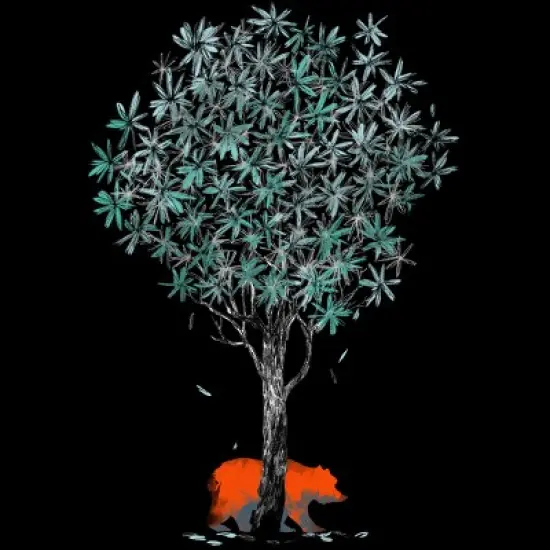 Men's Design By Humans Wild Bear Scratching Tree By radiomode Tank Top image {1}