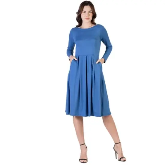 Midi Length Pocket Womens Dress image {6}
