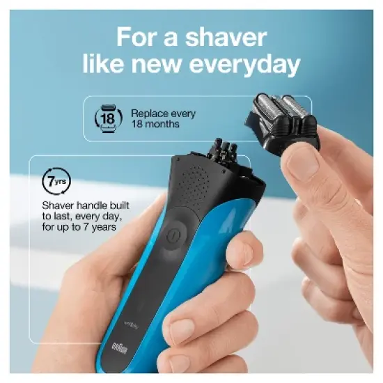 Braun Series 3-310s Men's Rechargeable Wet & Dry Electric Foil Shaver image {8}