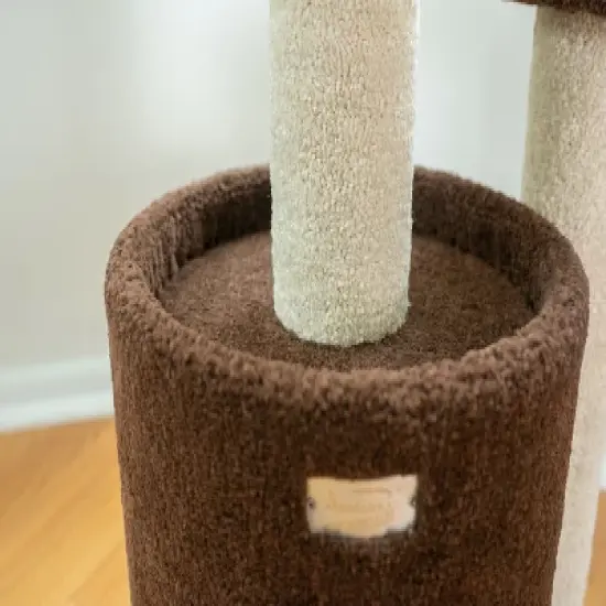 Armarkat F3005 Carpeted Real Wood Cat Tree Condo, Kitten Activity Tree, Brown image {5}