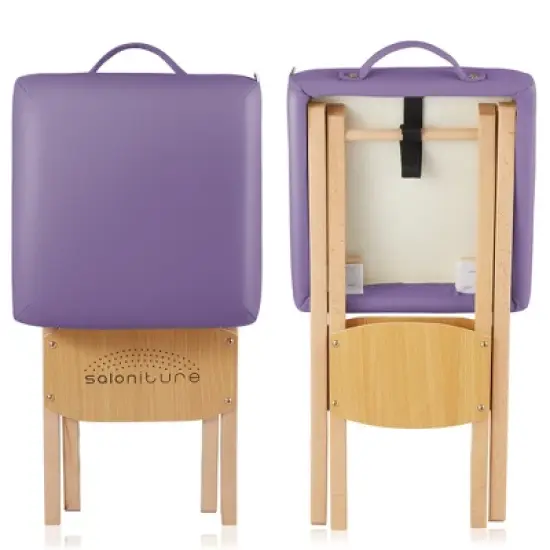 Saloniture Wood Folding Massage Stool with Carrying Case image {2}