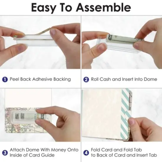 Big Dot of Happiness World Awaits - DIY Assorted Travel Themed Cash Holder Gift - Funny Money Cards - Set of 6 image {2}