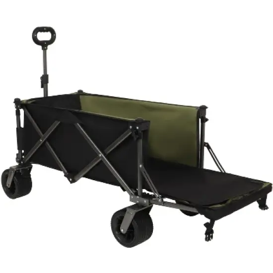 Collapsible Folding Wagon 300L,49" Extra Long Collapsible Wagon with Tailgate, All-Terrain 7"x 4" Big Wheels, 400LBS Foldable Foldable Beach Wagon image {11}