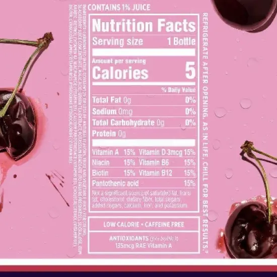 Sparkling Ice Black Cherry - 17 fl oz Bottle image {4}