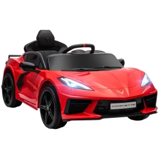 Qaba Chevrolet Corvette Licensed 12V Electric Car for Kids with Parental Remote Control, Suspension System, Music, Horn, Headlight, Slow Start image {7}