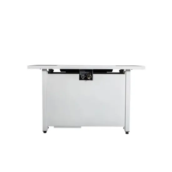 43" Metal Rectangular Fire Pit, Outdoor Patio Heating Table image {6}