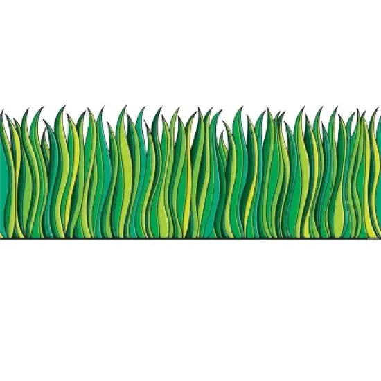 Scholastic Teaching Solutions Tall Green Grass Jumbo Border, 8.5" Tall, 12 Feet Per Pack, 3 Packs image {1}