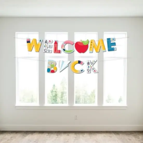 Big Dot of Happiness Back to School - Large First Day of School Classroom Decorations - Welcome Back - Outdoor Letter Banner image {2}