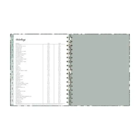 Blue Sky Ivory Paper Co 2025-2026 Weekly/Monthly Wirebound Planner 7"x9" Hardcover Ottillie Black Floral image {11}