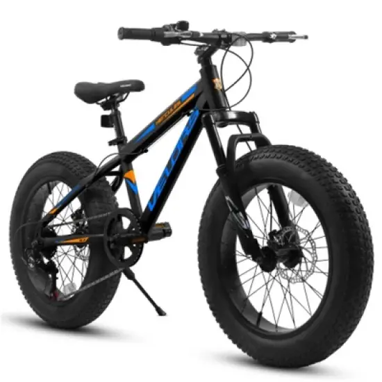 VASIP 20 Inch Fat Tire Bike 7 Speed Mountain Bike, Dual Disc Brakes,Carbon Steel Frame, Front Suspension, City Commuter City Bike for Adult image {7}