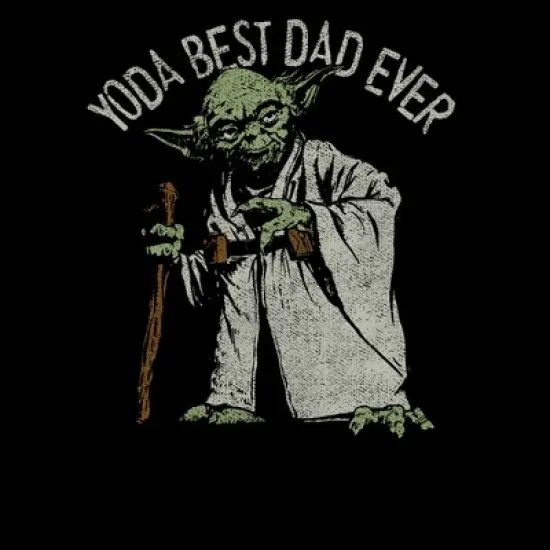 Men's Star Wars Yoda Best Dad Ever T-Shirt image {1}