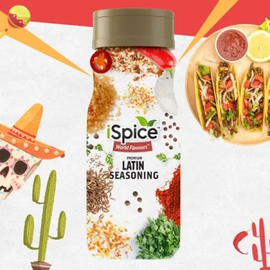 iSpice | Latin Seasoning | 7.09 oz | Mixed Spice & Seasoning | Halal | Kosher | Non GMO | Vegan image {3}