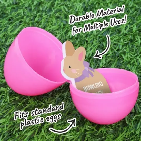 Big Dot of Happiness Spring Easter Egg Hunt Token Stuffers, 24 Count Bunny Shape Egg Filler Tokens with Fun Rewards for Kids, Reusable Easter image {2}