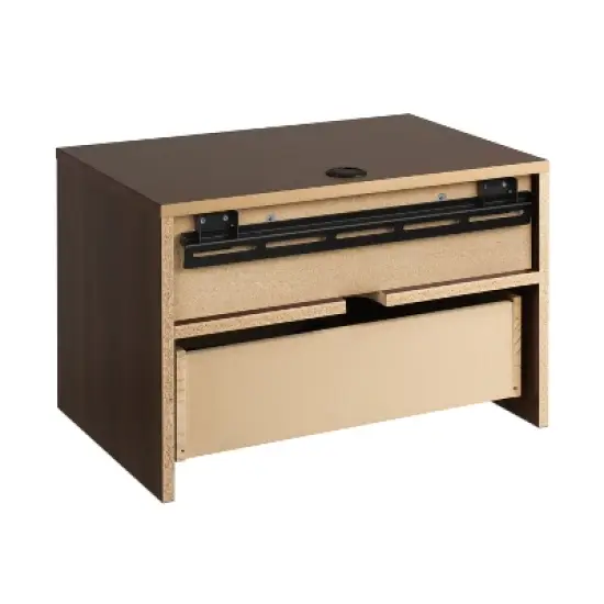 Floating 1 Drawer Nightstand with Open Shelf - Prepac image {6}