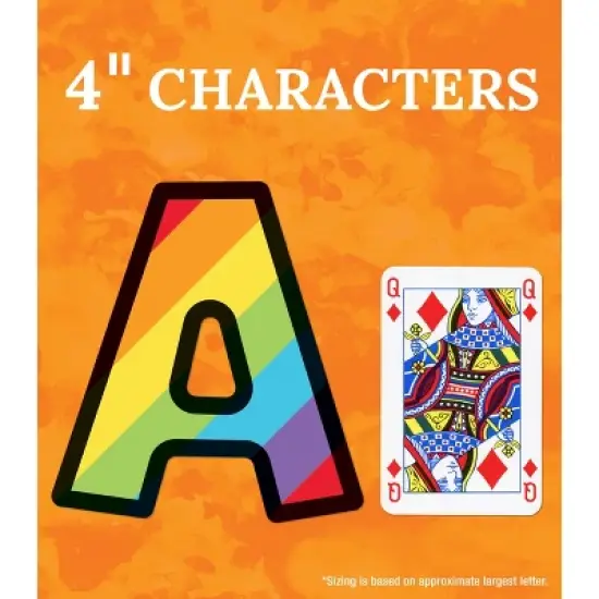 Carson Dellosa Education 4in Rainbow Stripe Combo Pack Bulletin Board Letters (219 pieces) image {2}