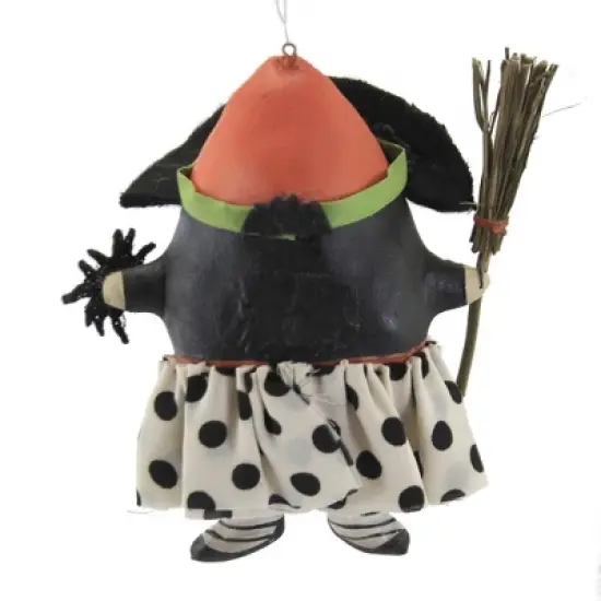 Bethany Lowe 5.25 In Startled Stella  Witch Halloween Tree Ornament , Halloween Decor Halloween Lowe Seeber (1PC) image {1}
