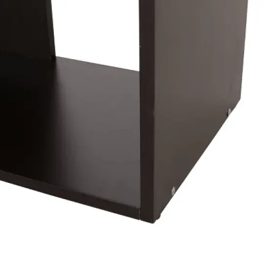 71" Sparks Modern Geometric High Shelf Bookcase Dark Gray - Christopher Knight Home image {3}