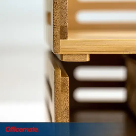 Officemate&reg; Bamboo Rectangular Tissue Box image {2}