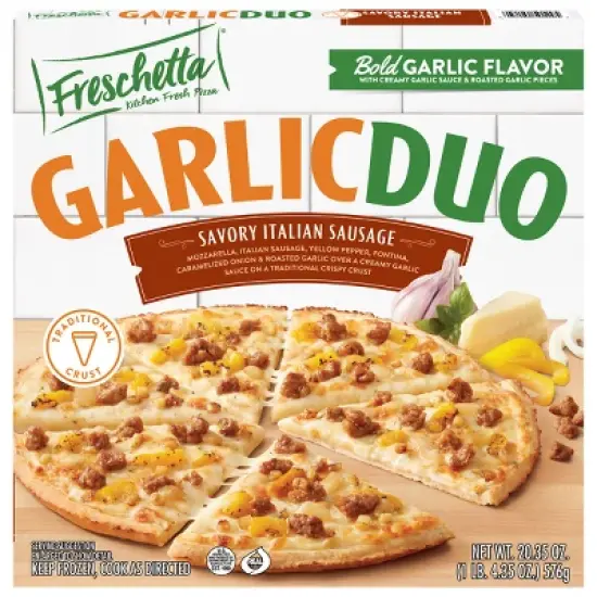 Freschetta Garlic Duo Sausage Frozen Pizza - 20.35oz image {8}