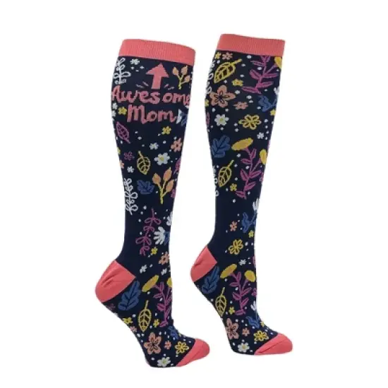 Awesome Mom Compression Socks Funny Mothers Day Compression Socks for Women - Crazy Dog Compression Socks Gift for Mom image {8}