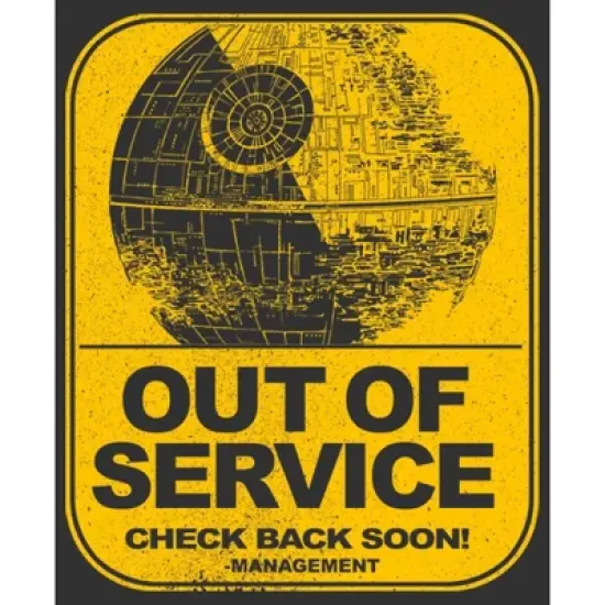 Men's Star Wars Death Star Out of Service T-Shirt image {1}