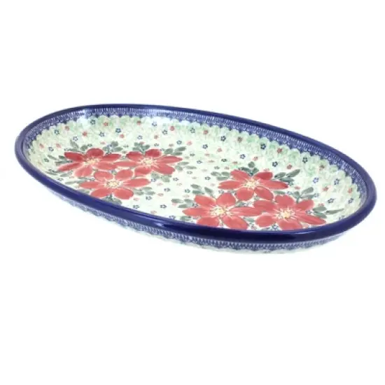 Blue Rose Polish Pottery 104 Vena Oval Platter image {13}