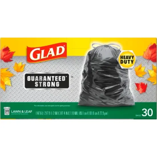 Glad Lawn & Leaf Trash Bags - 39 Gallon/30ct image {7}