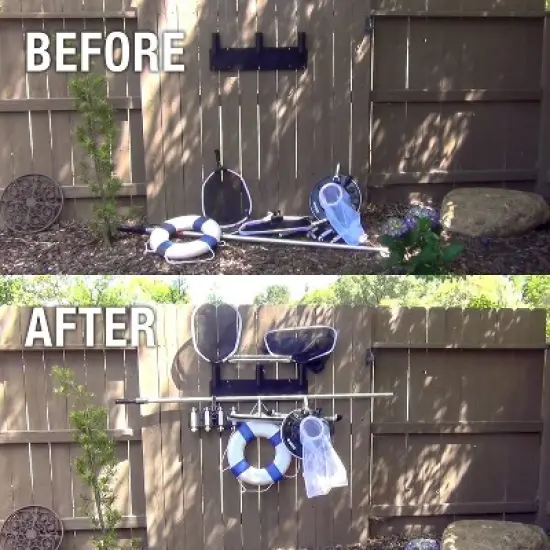 Poolmaster Mounted/Hanging Storage Rack Outdoor Garden Tool Organizer image {9}