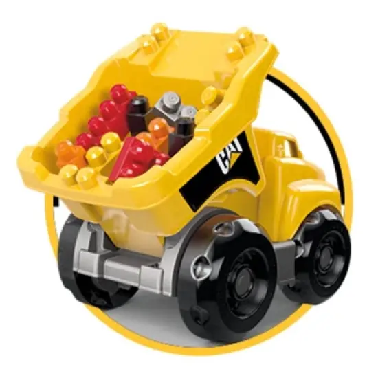 MEGA BLOKS CAT Large Dump Truck Building Toy - 25pcs image {4}