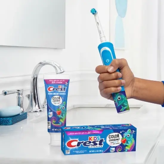 Crest Kids' Advanced Color Changing Toothpaste - Strawberry - 4.2oz image {8}