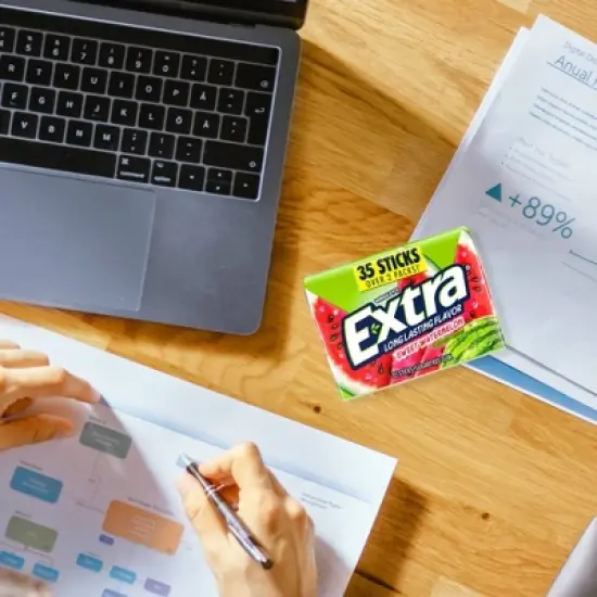 Extra Sugar-Free Sweet Watermelon Chewing Gum Pack - 35ct image {6}