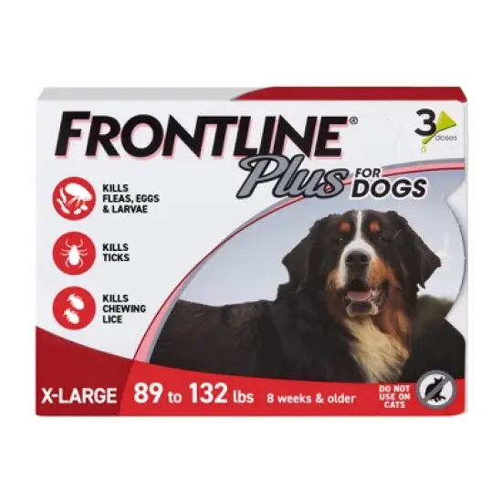 Frontline Plus Flea and Tick Treatment for Dogs - 3 doses image {13}
