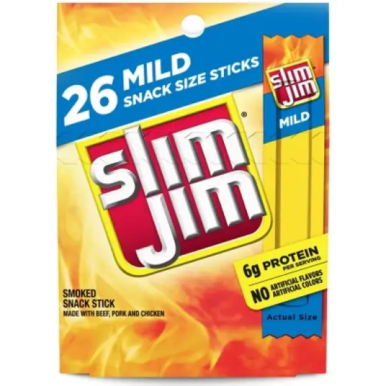 Slim Jim Plain Meat Sticks - 7.28oz/26ct image {5}