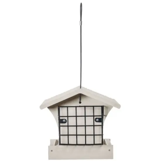 Birds Choice 3qt Hopper Feeder With Suets Medium - White: Weather-Resistant, No Assembly, Plastic Bird Feeder image {2}