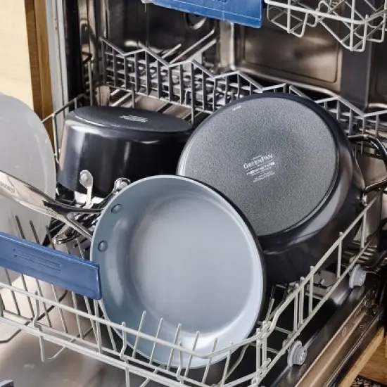 GreenPan Valencia Pro 10" & 12" Ceramic Frypan Set Black image {7}